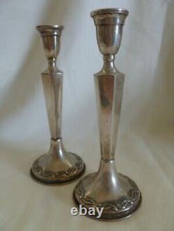 Pair Of Vintage Sterling Silver Candlesticks By Hazorfim Israel- 5.3/4 High