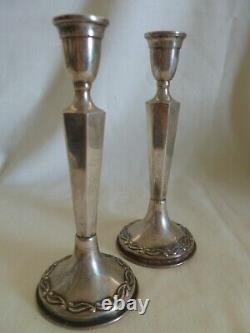 Pair Of Vintage Sterling Silver Candlesticks By Hazorfim Israel- 5.3/4 High