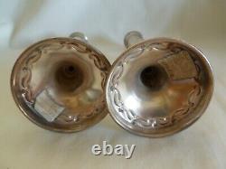 Pair Of Vintage Sterling Silver Candlesticks By Hazorfim Israel- 5.3/4 High