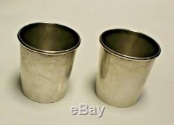 Pair Of Vintage Sterling Silver Mint Julep Cups Newport 1657 121219lrp02/lx