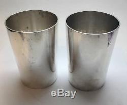 Pair Of Vintage TIFFANY & CO. Heavy Sterling Silver Tumblers