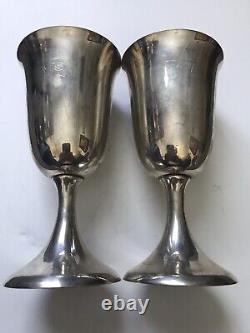 Pair Of Vintage Towle 904 Sterling Silver Wine Water Goblet Cup For Levi's