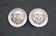 Pair Of Vtg Northwest Coast Style Sterling Silver Cast Moon Face / Mask Earrings