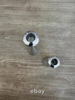 Pair RARE VTG ALESSI Modern Candlesticks Designer Elena Danti Enrica Zanzi