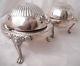 Pair Sanborns Covered Butter Dish Servers Vintage Mexican Estate Sterling Lions