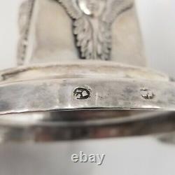 Pair Sterling Silver Hallmarked Candlesticks 19 oz Spanish or European