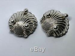 Pair Sterling Silver Vintage Hallmarked Clam Shell Dishes