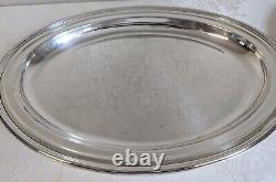 Pair TIFFANY & CO Vintage Silverplate 14 & 18 Oval Platters