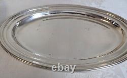 Pair TIFFANY & CO Vintage Silverplate 14 & 18 Oval Platters