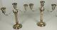 Pair Vintage 2x Marked Sterling Silver 10 Duchin Candelabra With Removable Tops