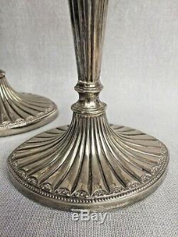 Pair Vintage 3 Arm Candelabra Falstaff Silver Plate Candlesticks Edwardian Style