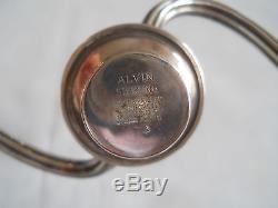 Pair Vintage ALVIN Sterling Candle Stick Holder Candelabra Weighted No Base
