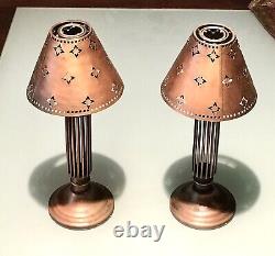 Pair Vintage Antique Brass Figural Candlestick Candelabra Candle Holder 13H