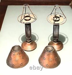 Pair Vintage Antique Brass Figural Candlestick Candelabra Candle Holder 13H