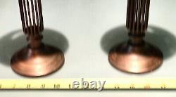 Pair Vintage Antique Brass Figural Candlestick Candelabra Candle Holder 13H