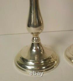 Pair Vintage ELLMORE Sterling Silver 8 Candlesticks