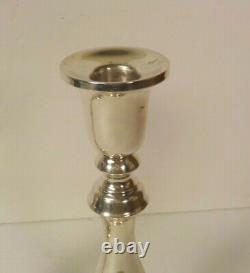 Pair Vintage ELLMORE Sterling Silver 8 Candlesticks