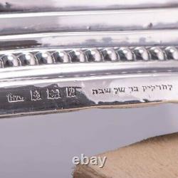 Pair Vintage English Sterling Silver Shabbat Sabbath Candle Stick Holder Judaica