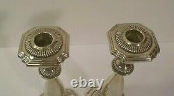 Pair Vintage Fisher Sterling Silver 9.5 Candlesticks, Classical Design