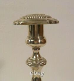 Pair Vintage Fisher Sterling Silver 9.5 Candlesticks, Classical Design