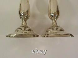 Pair Vintage Fisher Sterling Silver 9.5 Candlesticks, Classical Design