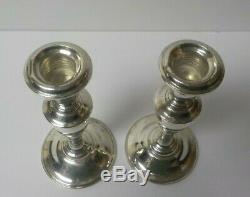 Pair Vintage Gorham Sterling Silver 7 Candlesticks