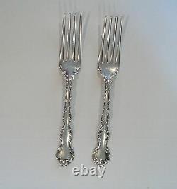 Pair Vintage Gorham Strasbourg Sterling Silver Luncheon Forks