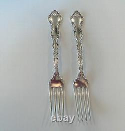 Pair Vintage Gorham Strasbourg Sterling Silver Luncheon Forks