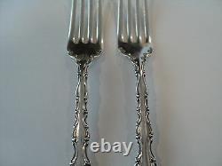 Pair Vintage Gorham Strasbourg Sterling Silver Luncheon Forks