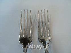 Pair Vintage Gorham Strasbourg Sterling Silver Luncheon Forks