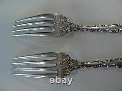 Pair Vintage Gorham Strasbourg Sterling Silver Luncheon Forks