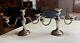 Pair Vintage Preisner Silver Weighted 734 Candelabras With 3 Arms