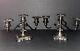 Pair Vintage Proctor Silver Plate Candelabra Twisted 3 Branches Withfloral Design