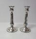 Pair Vintage Reed & Barton Sterling Silver 8.75 Fluted Candlesticks