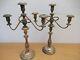 Pair Vintage Rogers Bros Heritage Large 18.25 Silver Plate Candelabras