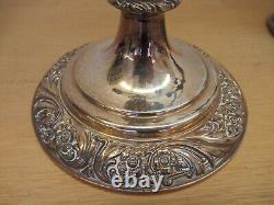 Pair Vintage Rogers Bros HERITAGE large 18.25 silver plate Candelabras