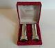 Pair Vintage Rudisill Foundry Co. Sterling Silver Cased Salt & Pepper Shakers