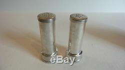Pair Vintage Rudisill Foundry Co. Sterling Silver Cased Salt & Pepper Shakers