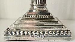 Pair Vintage Silver Corinthian Column Candlesticks-meriden