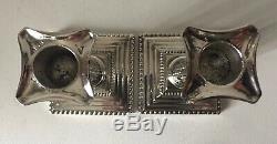 Pair Vintage Silver Corinthian Column Candlesticks-meriden