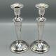 Pair Vintage Silver Plated Candlesticks Tall Candle Holders English Pinder Bros
