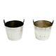 Pair Vintage Silverplate Small Icepail Buckets