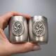 Pair Vintage Sterling Silver 925 Vodka Shot Cups Engraved Marked In Org Box 80g