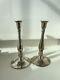 Pair Vintage Sterling Silver Candle Sticks. Royal Danish (weighted, Reinforced)