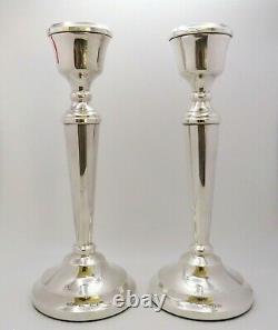 Pair Vintage Sterling Silver Candlesticks Fully Hallmarked Birmingham 1978