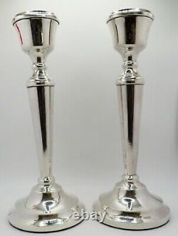 Pair Vintage Sterling Silver Candlesticks Fully Hallmarked Birmingham 1978