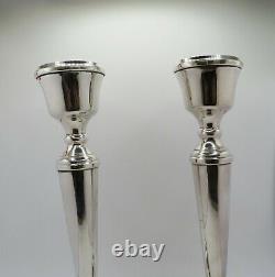Pair Vintage Sterling Silver Candlesticks Fully Hallmarked Birmingham 1978