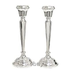 Pair Vintage Sterling Silver Candlesticks by Sanders & Mackenzie, B'ham 1968