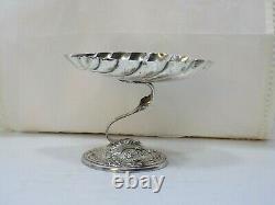 Pair Vintage Sterling Silver Gorham Durgin Compotes Dolphin holding Sea Shells