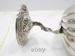 Pair Vintage Sterling Silver Gorham Durgin Compotes Dolphin holding Sea Shells
